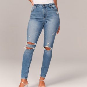 A&F Curve Love Super Skinny Ankle Jeans